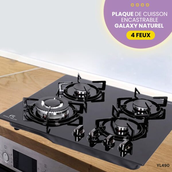 Plaque de cuisson Encastrable  4 feux Galaxy naturel YL490 – Image 4