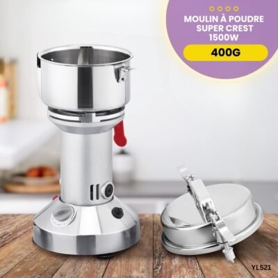 Moulin à Poudre Super Crest – Capacité de 400g à 800g – YL521