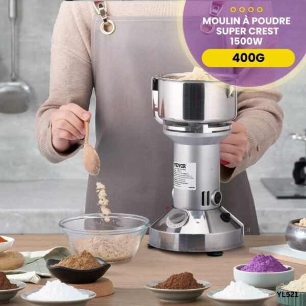 Moulin à Poudre Super Crest – Capacité de 400g à 800g – YL521 – Image 2