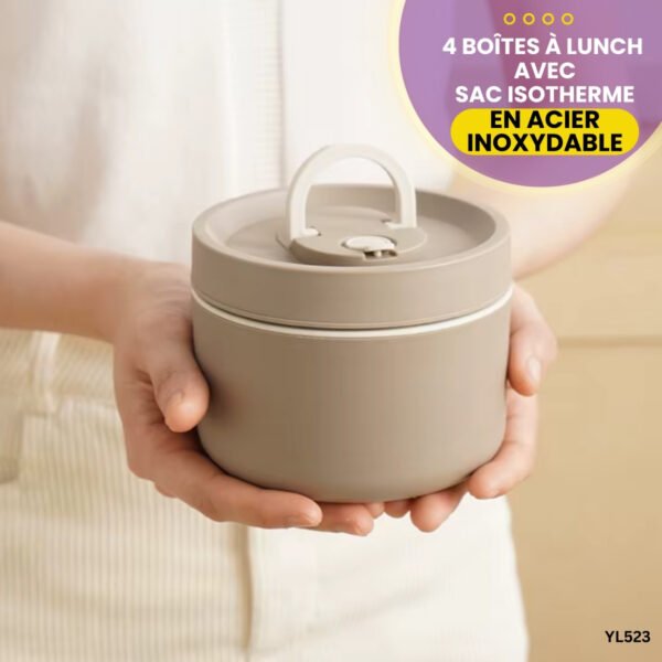 4 Boîtes à lunch avec sac isotherme YL523 – Image 4