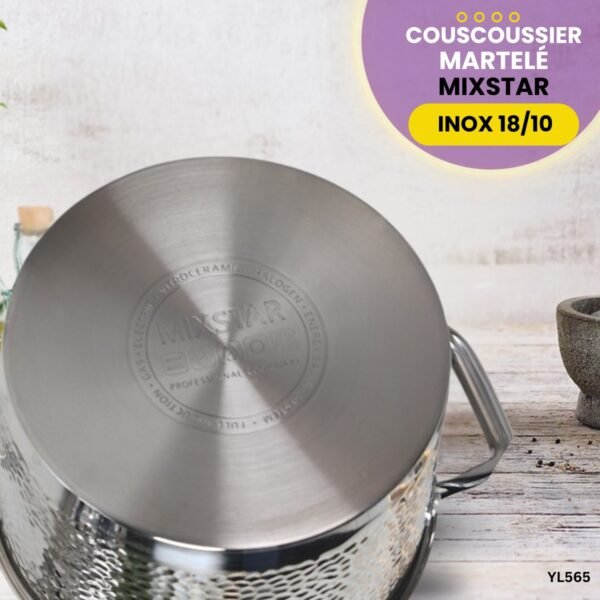 Couscoussier 6L Inox 18/10 Martelé YL564 – Image 4