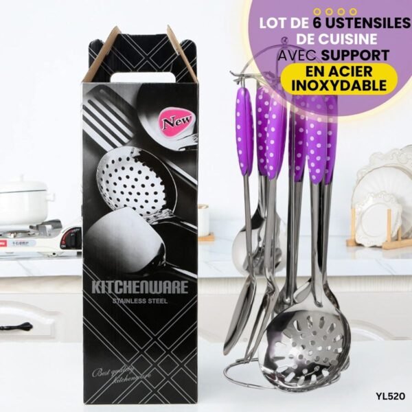 Lot de 6 ustensiles de cuisine Avec Support YL520 – Image 2