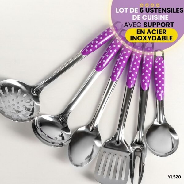 Lot de 6 ustensiles de cuisine Avec Support YL520 – Image 3