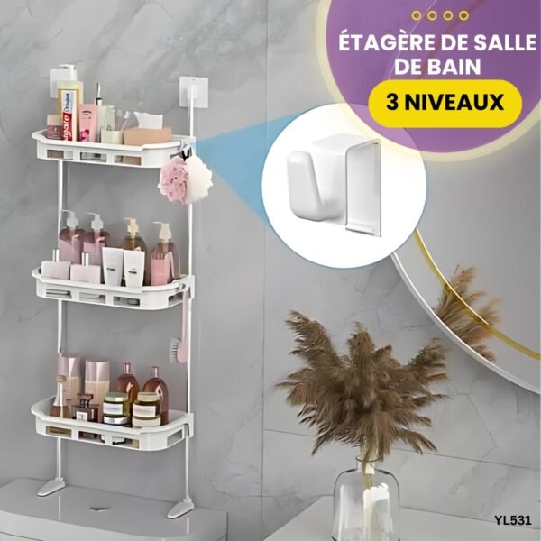 Étagère de salle de bain à 3 niveaux YL531 – Image 2