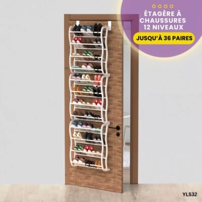 Étagère à chaussures Suspendue avec 12 niveaux YL532