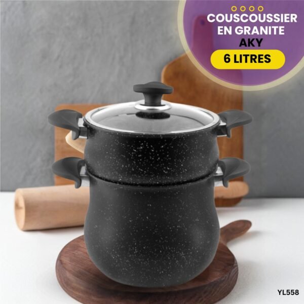 Couscoussier en Granite AKY 6 Litres YL558 – Image 2