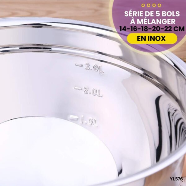 série de 5 bols En Inox YL576 – Image 3