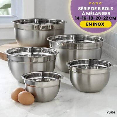 série de 5 bols En Inox YL576