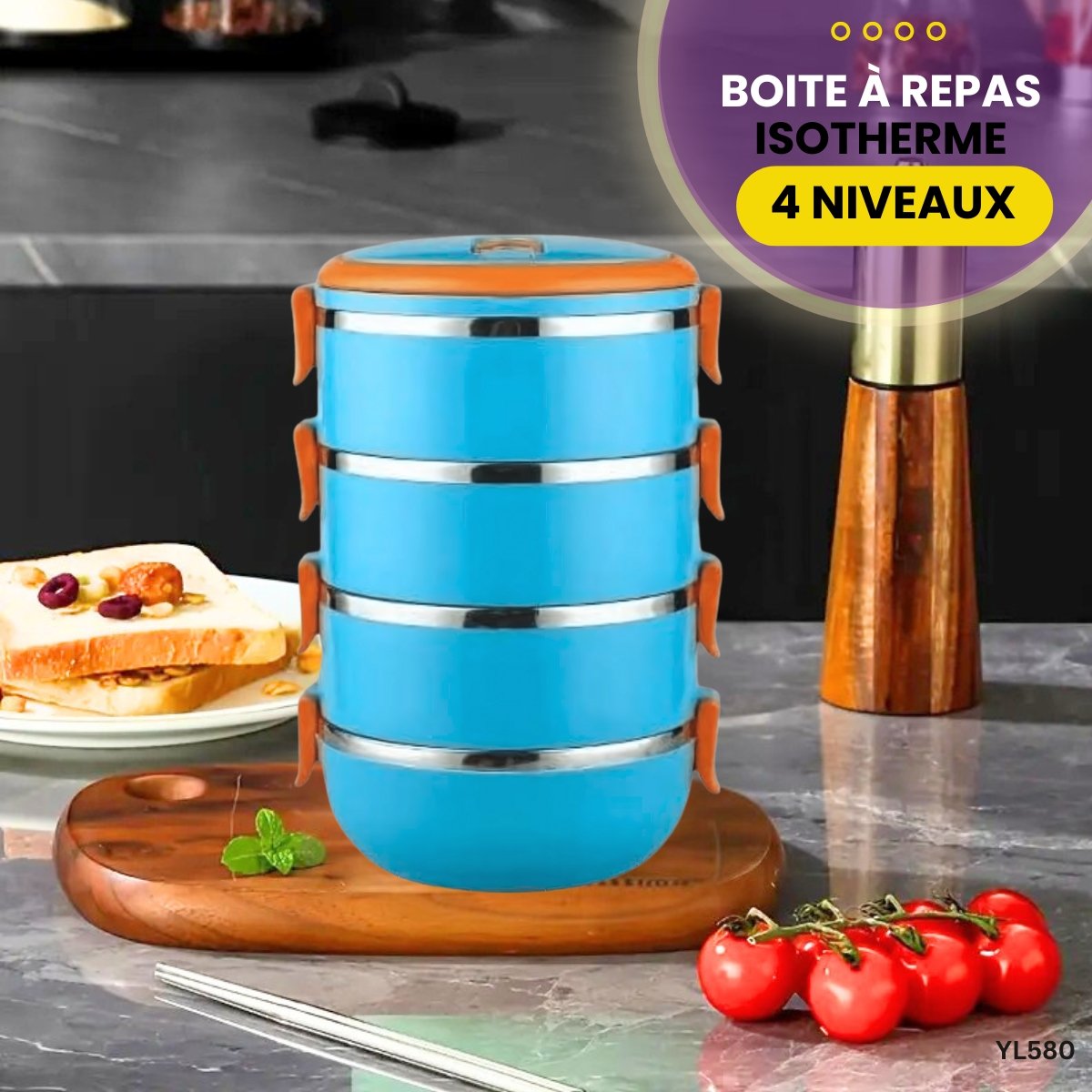 Boite à Repas 4 Niveaux Isotherme YL580