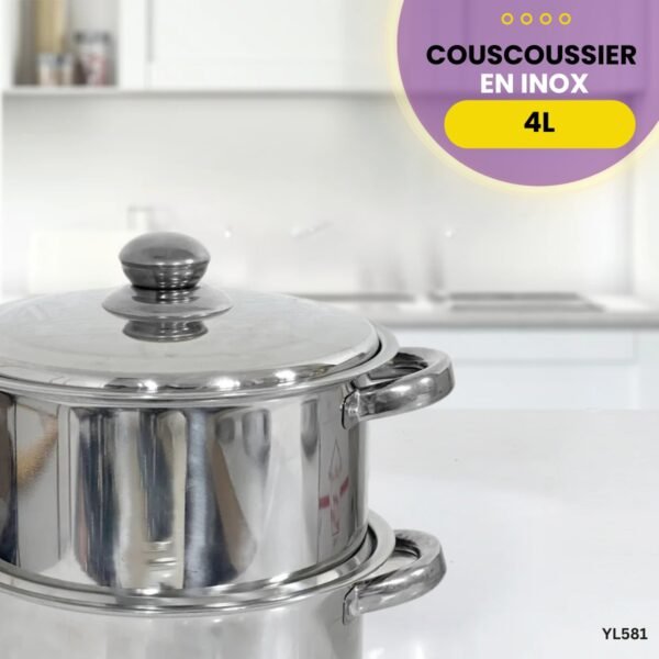 Couscoussier En Inox 4L YL581 – Image 4