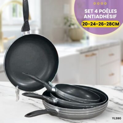 Set de 4 poêles Antiadhésif YL590