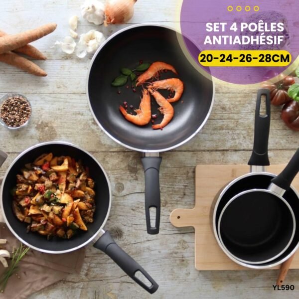 Set de 4 poêles Antiadhésif YL590 – Image 3
