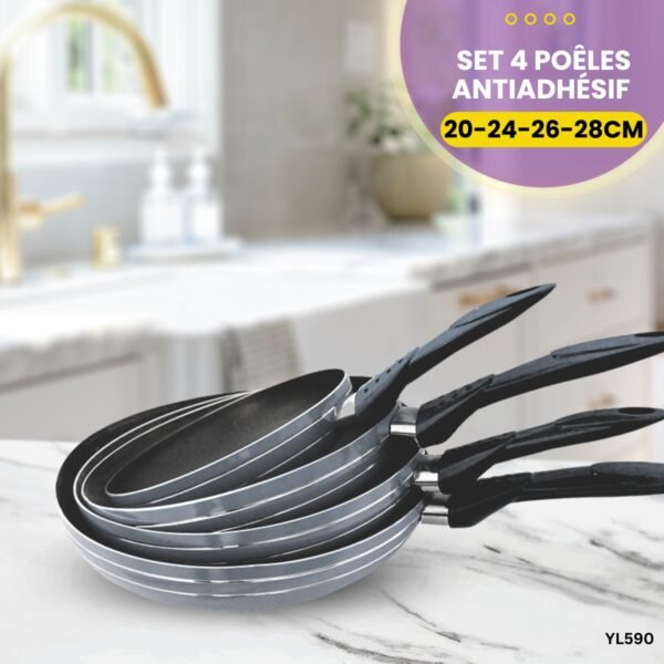Set de 4 poêles Antiadhésif YL590 – Image 2