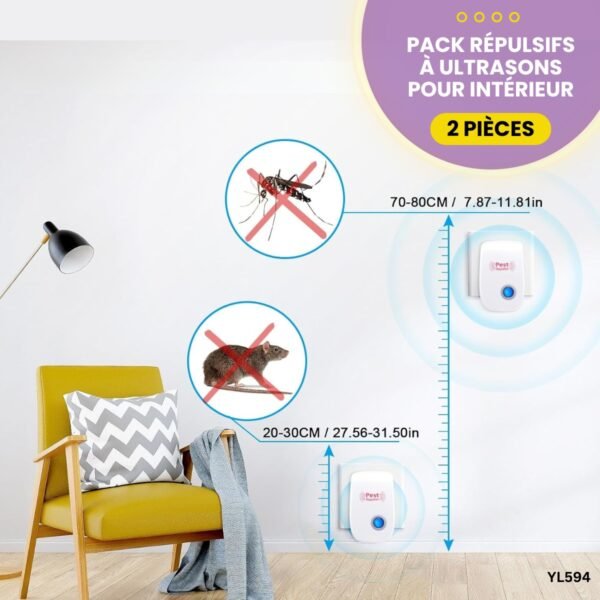 Pack Répulsifs à ultrasons pour intérieur YL594 – Image 2