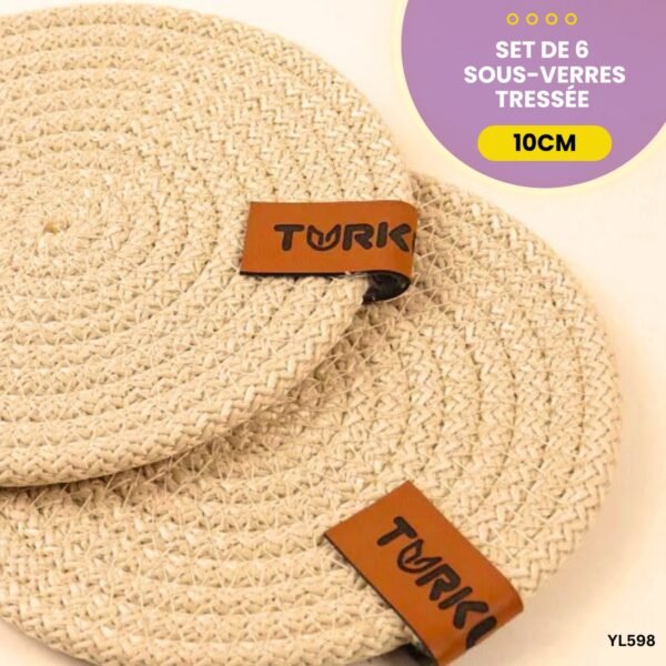 Set de 6 Sous-verres tressée YL598 – Image 3
