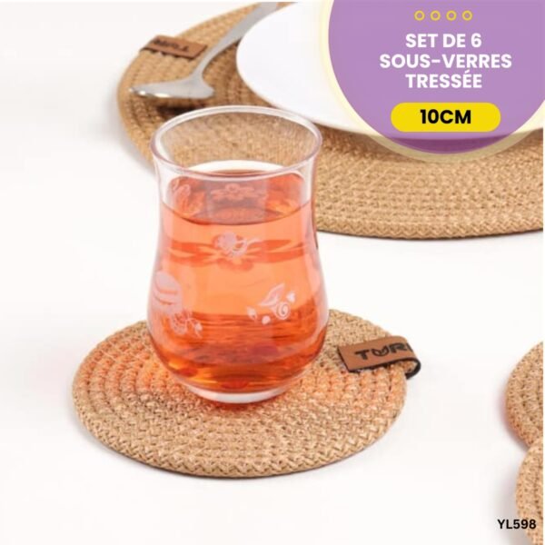 Set de 6 Sous-verres tressée YL598