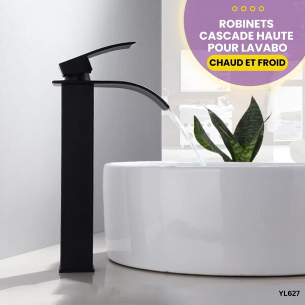 Robinet de lavabo à cascade haute YL627 – Image 2