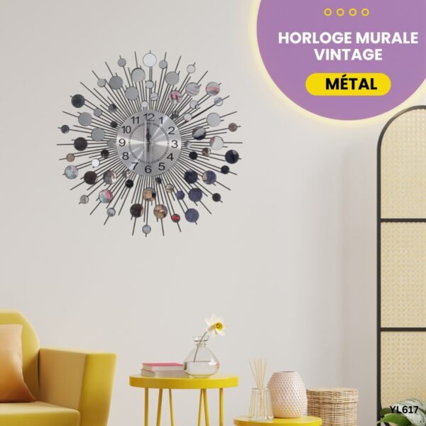 Horloge murale vintage YL617 – Image 4
