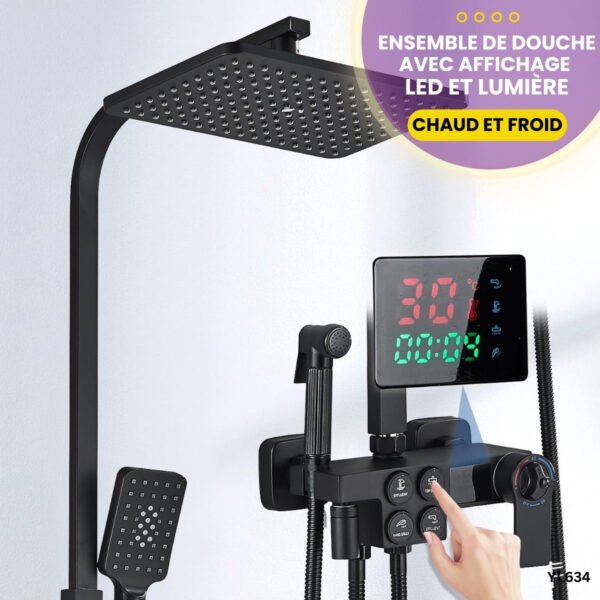 Ensemble de Douche avec Affichage LED et Lumière YL634 – Image 3