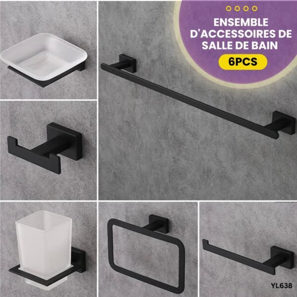 Ensemble d'accessoires de salle de bain 6PCS YL638