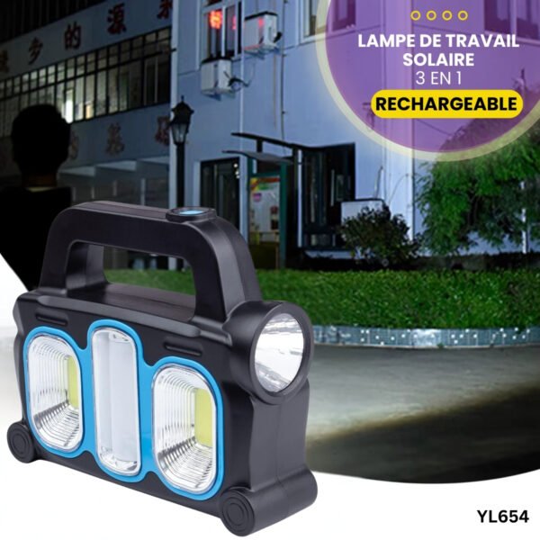 Lampe de Travail Solaire Rechargeable 3 en 1 YL654