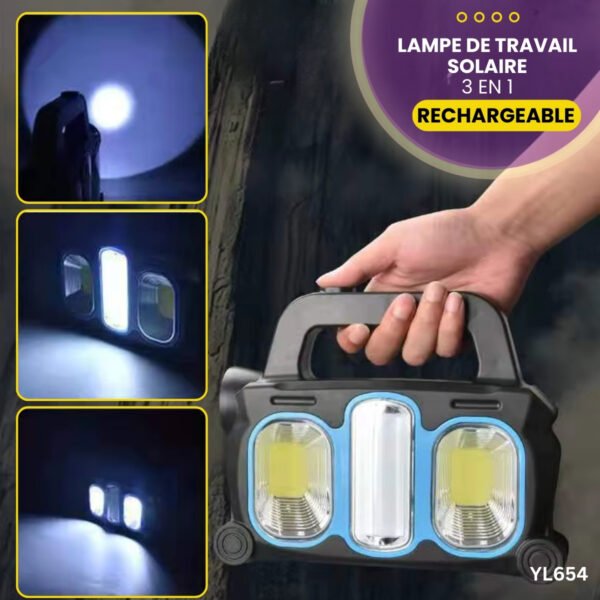 Lampe de Travail Solaire Rechargeable 3 en 1 YL654 – Image 5