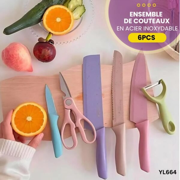 Ensemble de couteaux de cuisine YL664 – Image 2