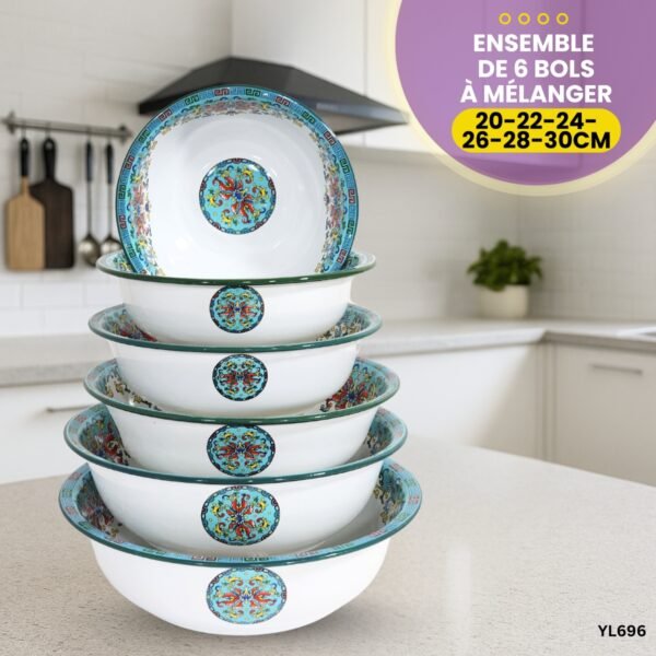 Ensemble de 6 Bols à Mélanger YL696
