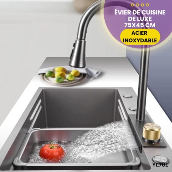 Évier de cuisine de luxe et design en cascade YL701 – Image 2