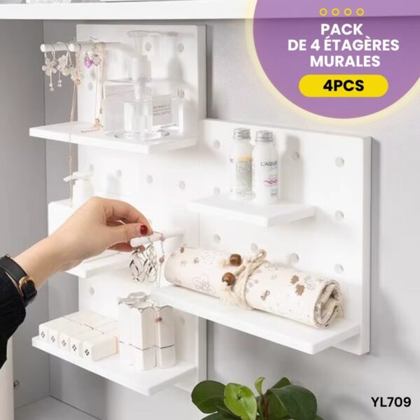 Pack de 4 étagères murales YL709 – Image 4