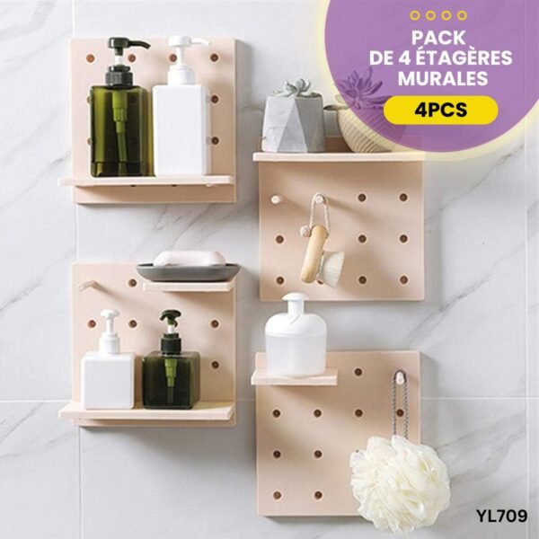Pack de 4 étagères murales YL709 – Image 2