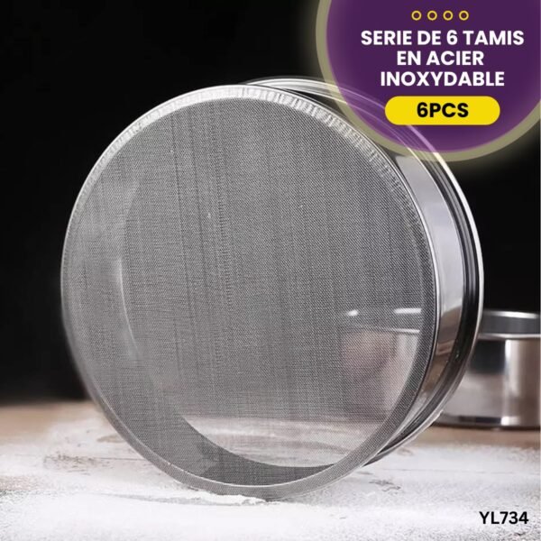 Serie de 6 Tamis en Acier Inoxydable YL734 – Image 5