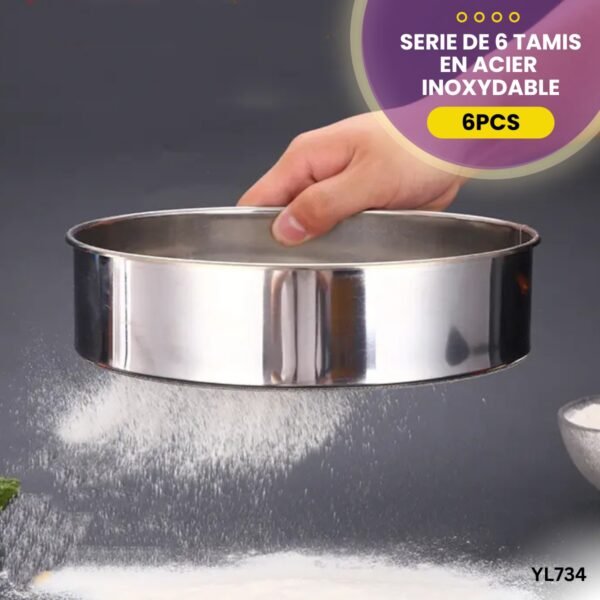 Serie de 6 Tamis en Acier Inoxydable YL734 – Image 3
