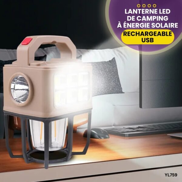 Lanterne de camping à énergie solaire YL759 – Image 3