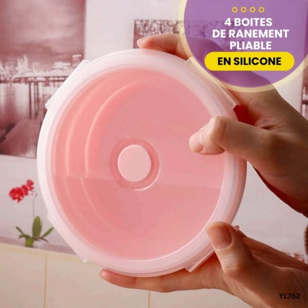 4 boites de rangement silicone,Pliable YL762 – Image 8