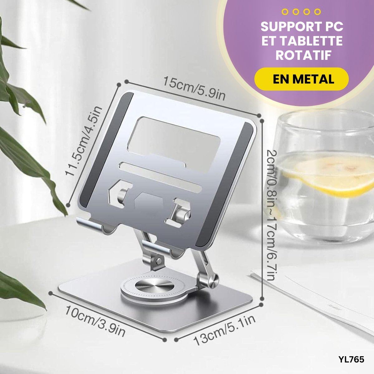Support pc et tablette rotatif YL765 – Image 5