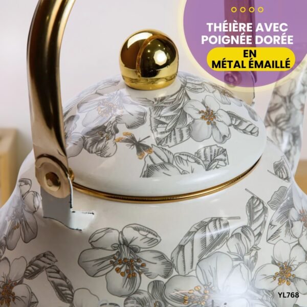 Théière avec poignée dorée YL768 – Image 4