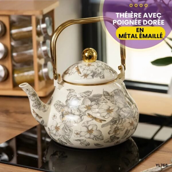 Théière avec poignée dorée YL768