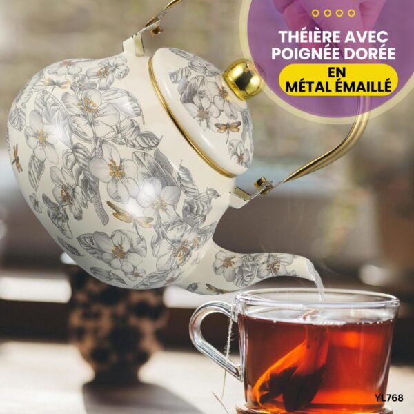 Théière avec poignée dorée YL768 – Image 5