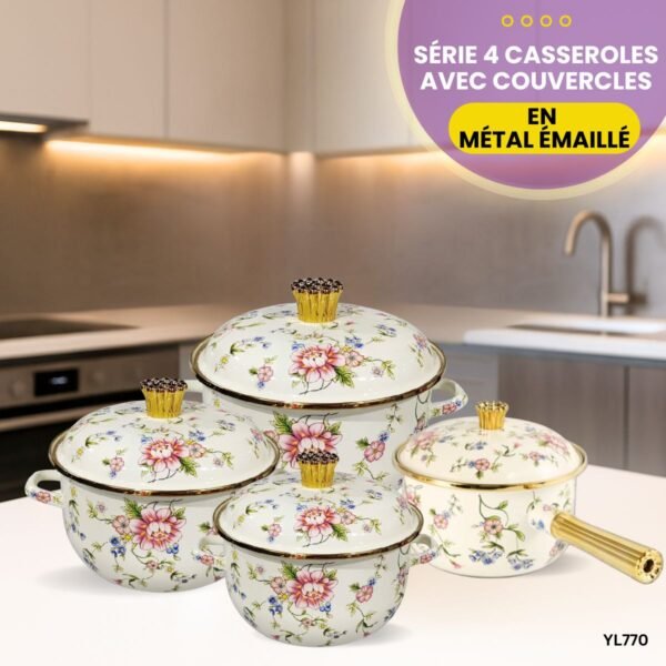Série 4Casseroles avec couvercles YL770