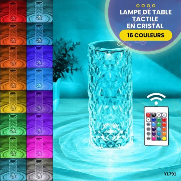 Lampe de table  tactile en cristal YL791 – Image 4