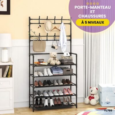 Porte-Manteau Chaussures 5 Niveaux YL799