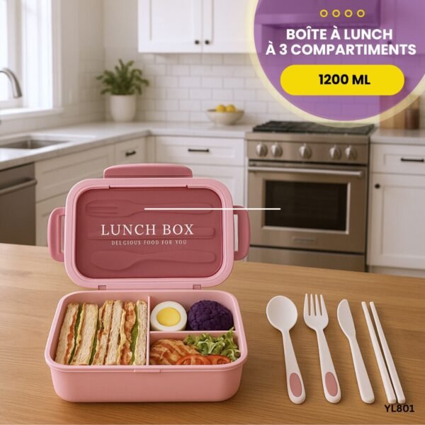 Boîte à lunch à 3 compartiments YL801 – Image 4