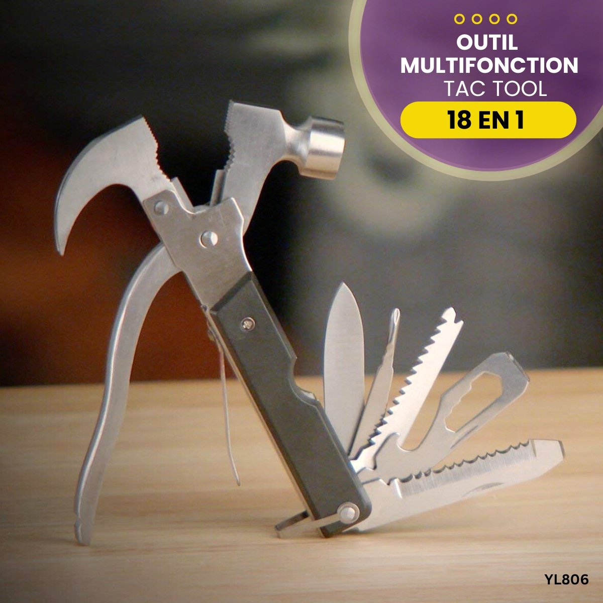 Outil multifonction 18 en 1 TAC Tool YL806