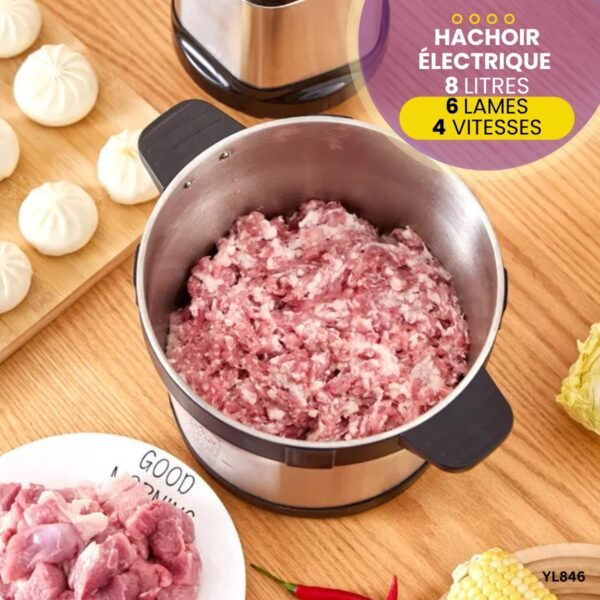 Hachoir électrique 8 litres inox YL846 – Image 3