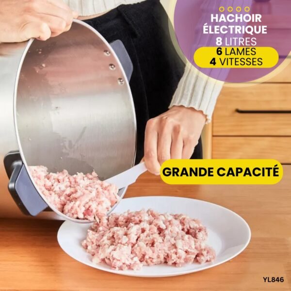 Hachoir électrique 8 litres inox YL846 – Image 4
