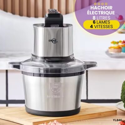 Hachoir électrique 8 litres inox YL846