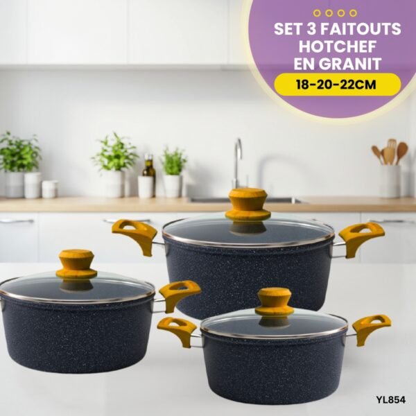 Set 3 faitouts HotChef YL854 – Image 3