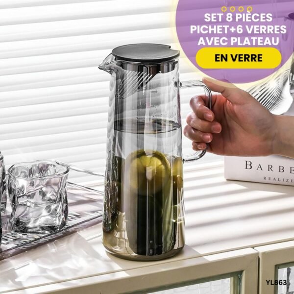 Ensemble Carafe et 6 Verres + Plateau YL863 – Image 5