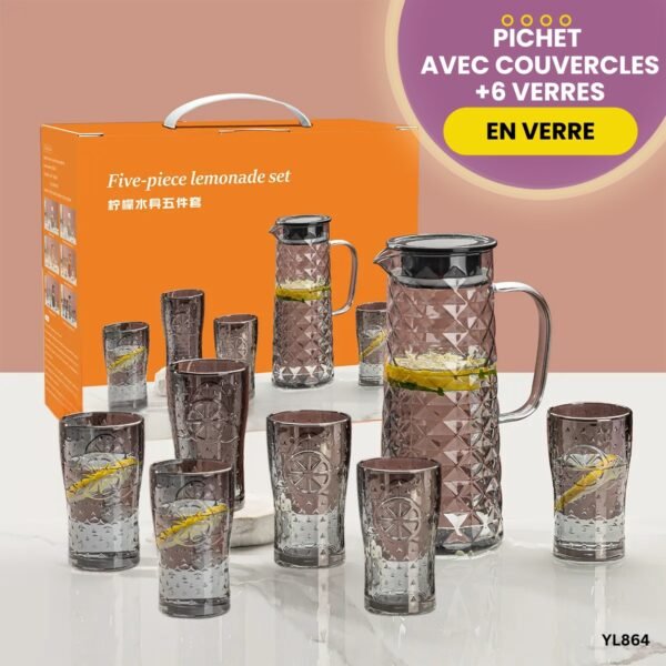 Ensemble Carafe et 6 Verres YL864